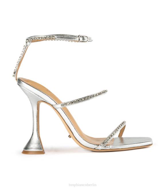 Bling Heels| de Tony Bianco Frauen schüchterne Absätze Silbernappa metallic 4624302